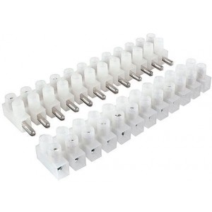 STRIP CONNECTOR 12W 6A FEED THROUGH WHITE MALE &amp; FEMALE SET T06-MC12