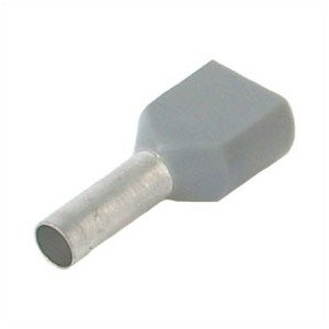 Grey NYLON-INSULATED Dual Cord End Terminal L10 - Debulk TEVN7510