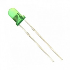 LED 3mm DI-GREEN RND BLINKING / FLASHING BB-B2171-C
