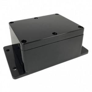 IP65 ABS ENCLOSURE 120x80x64mm BLK FLANGED 11-18 BLACK