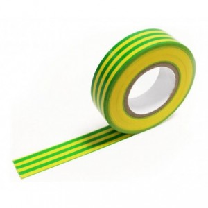PVC INSULATION TAPE YELLOW AND GREEN 18mm 20m 0.2mm 61070