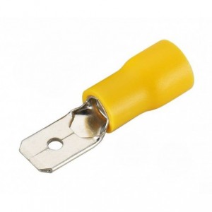 TERMINAL PRE-INS YELLOW 6.3mm MALE MDD 5.5-250