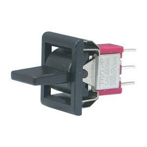 Rocker Switch MINI Spdt (paddle) (ON)-OFF-(ON) Pcb R8016A-P14-22-CQ-E-H-Z54