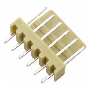 HEADER SIL STRAIGHT 6W F/L 2.54mm CREAM WHITE W2542L-06