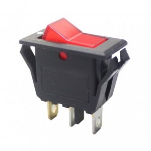 ILLUMINATED ROCKER SWITCH SPST RED 12.8x32mm B120C-RD