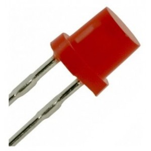 LED 8mm DI-RD RND/FLT 90mcd 201044 - * HI MOQ *