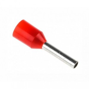 BOOT LACE TERMINAL RED 1mm2 L8mm EVN1008-RD