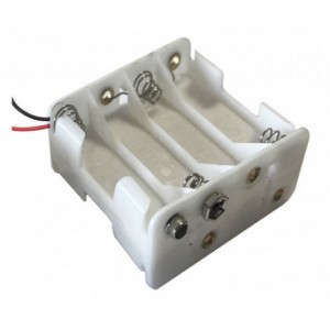 BATTERY HOLDER 8xAA WITH LEADS WHITE IIII 200874