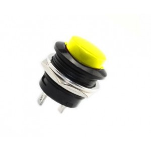 PUSH BUTTON YELLOW NO 19mm 3-6A R13-507-YELLOW