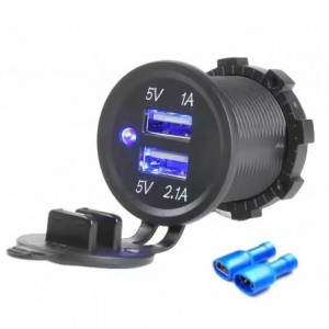 Dual USB Socket 5V 1A And 2.1A - Debulk DS2013