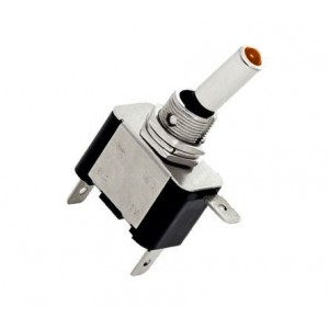 Toggle Switch Spst Iluminated Red 12V LED 20A - Debulk ASW-07D-RD