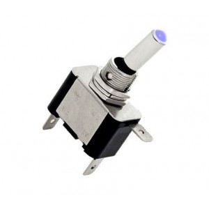 Toggle Switch Spst Iluminated Bl 12V LED 20A ASW-07D-BL