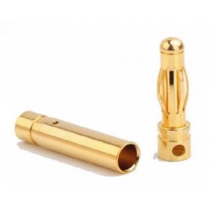 SET OF BANANA PLUG AND SOCKET 4mm GOLD PLATED GP4PS
