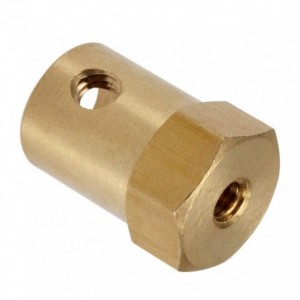6mm BRASS SHAFT / WHEEL COUPLER OD12mm 180597