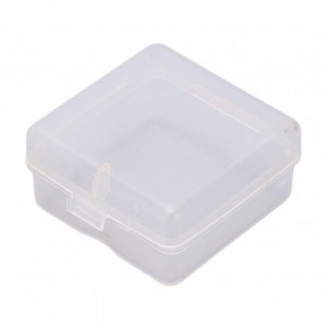 MINI COMPONENTS STORAGE PLASTIC BOX ID35x35x20 OD38x38x20 CLEAR D324