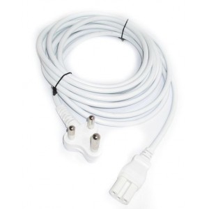 C15 Iec SOCKET- Sa Plugtop - White 5M Long AC-MAE6AHIC13WE5