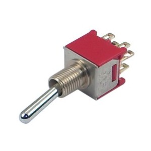 MINI Toggle Switch Dpdt ON-ON-ON Sol 2A 250VAC 7211