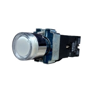 22mm PUSH BUTTON ILLUMINATED WHITE 220VAC NO PB-XB2-BW3161-W