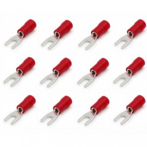 PRE-INSULATED CRIMP FORK TERMINAL RED 4.3mm - 1K/BAG SV 1.25-4S