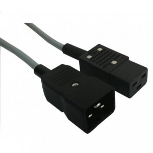 CABLE C19 SOCKET TO C20 PLUG UNMOULDED IEC LEAD BLACK - 2m PC-MAEC19C20153GY2