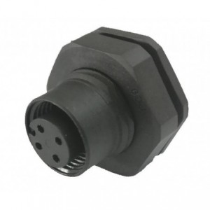 5W Solder Type Panel Mount M12 Sensor Socket SD-M12A-05P-FF-SF8007-00Z(H)
