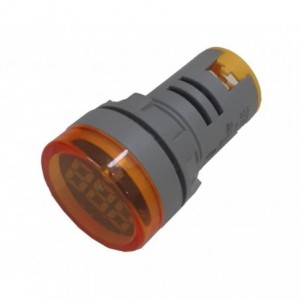 VOLTMETER INDICATOR 500VAC 3-DIG YL 22mm P/M PL-ND22-500A-Y