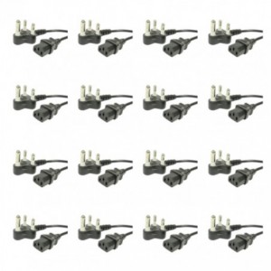 Mains Lead Plug Top To Iec Socket 1.8M Black - 100/BAG 16A-CIEC-0.75X3-BK-L:1.800
