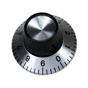 6.35mm METAL KNOB WITH 0-9 SCALE D29 - DEBULK C2-KNOB