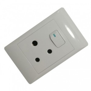 Single Wall Socket Flush Mount 2X4 16A STI-1070