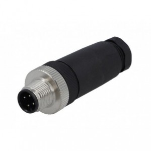 4W Solder Type Plug Str M12 Sensor Conn Assy PB-M12A-04P-MM-SL7001-00A(H)
