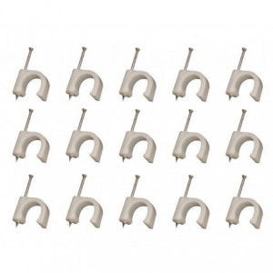 CIRCLE NAIL IN SADDLE 20mm WHITE - 100/BAG CC-R20 WHITE