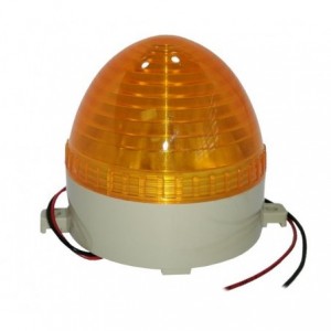 FLASHING LED LIGHT 24VDC 2W D70mm YELLOW l ORANGE LTE-3072-DC24-S-YL-F