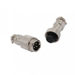 M13 4W MINI-MIC-PLUG And Socket Connector Set GX12-4P