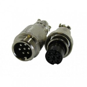 M13 7W MINI-MIC-PLUG And Socket Connector Set GX12-7P