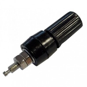 BANANA SOCKET 4mm BLACK SILVER PLATED K2076-BK
