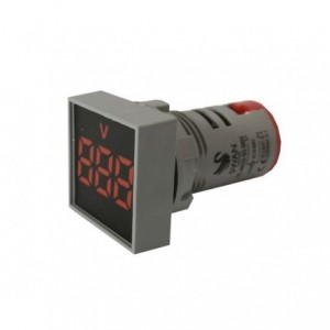 VOLTMETER INDICATOR SQUARE 500VAC 22mm RED P/M AD101-22VMS(ND22)