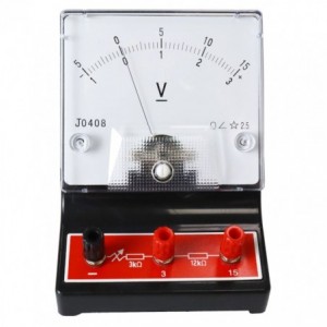 ANALOGUE DC VOLTMETER BENCH TYPE 3V / 15V 61x47x39MM 15009