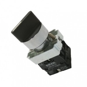 Rotary Selector Switch 3POS Dpst (ON)-OFF-(ON)- Mom 2NO PB-ADP2-BD53