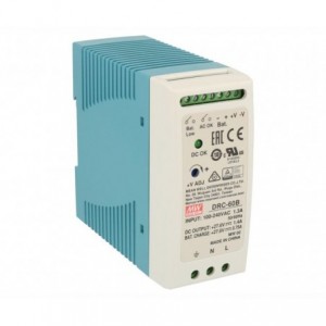 POWER SUPPLY UPS D/R IN220 OUT2x27.6V @ 1.4A- 0.75A DRC-60B