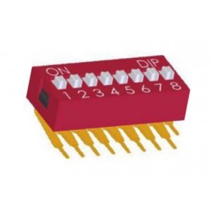 Dip Switch R/A 8-POLE DA08 DA-08-H-Z54