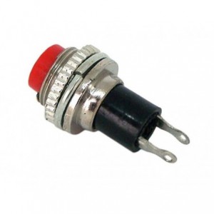Push Button Switch N.o. Spst 0.5A Red Solder M10 D7.8 L26 - Debulk DS-314-RED