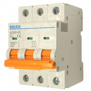 Circuit Breaker 6KA D Curve 3P 10A AD60 6310D