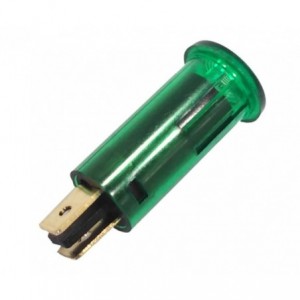 Pilot Light Neon CLIP-ON D12.7MM 220VAC Green D03-GR