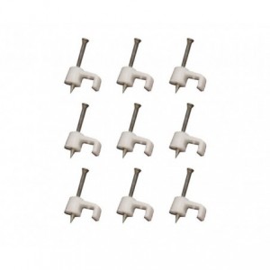 FLAT NAIL IN SADDLE 10mm WHITE - DEBULK CC-F10-WHITE