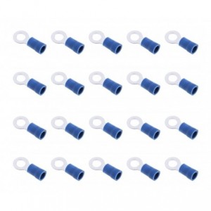 TERMINAL PRE-INS RING LUG BLUE R6.4mm -1K/BAG RV 2-6S