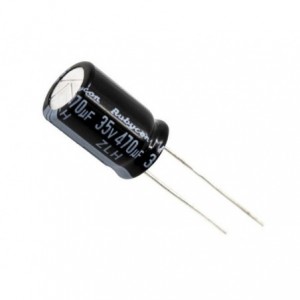 ELECTROLYTIC CAPACITOR RADIAL 1800uF 25V HT 12.5x25 P10 25ZLH1800M 12.5x25