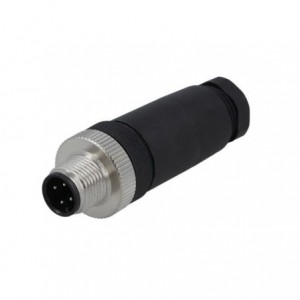 3W Solder Type Plug Str M12 Sensor Conn Assy PB-M12A-03P-MM-SL7001-00A(H)