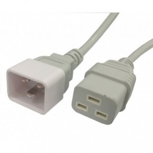 C19 IEC SOCKET -C20 IEC PLUG MOULDED LEAD GREY - 1.2m PC-MAEC19C20153GY2