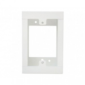WALL MOUNT BOX 2x4 WHITE METAL FOR MAINS SOCKET AL-10349