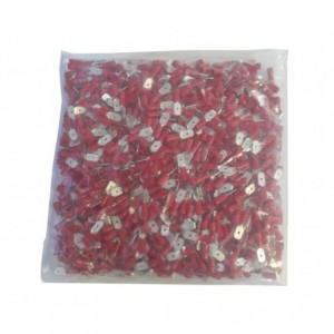 6.3mm RED PRE-INSULATED SPADE TERMINAL - 1K/BAG MDD1.25-250